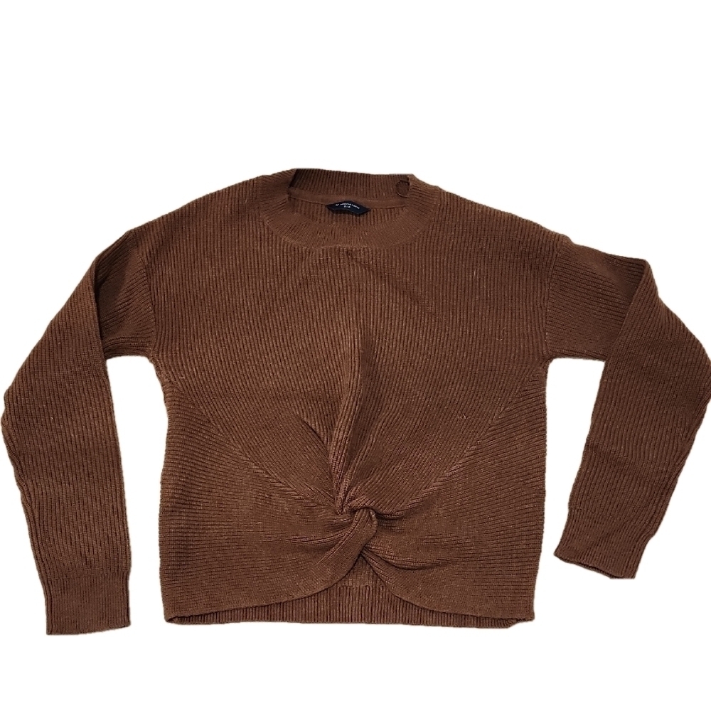 Denver Hayes Brown Knot Front Sweatshirt small - Picture 2 of 5